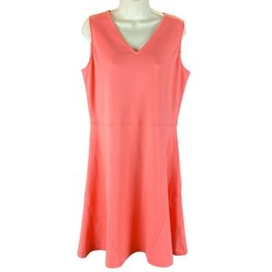 Lands End Womens Coral Sleeveless Dress
